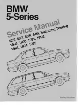 1989–1995 BMW 525i, 530i, 535i, 540i, and Touring Service Manual (ISBN 0-8376-0319-6) – preview page 1