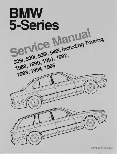Preview: 1989–1995 BMW 525i, 530i, 535i, 540i, and Touring Service Manual (ISBN 0-8376-0319-6)