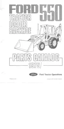 Ford 550 Tractor Parts Catalog - Comprehensive Parts Manual for 1975 Models