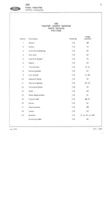 1975-1978 Ford 550 tractor loader backhoe parts catalog Preview image 3