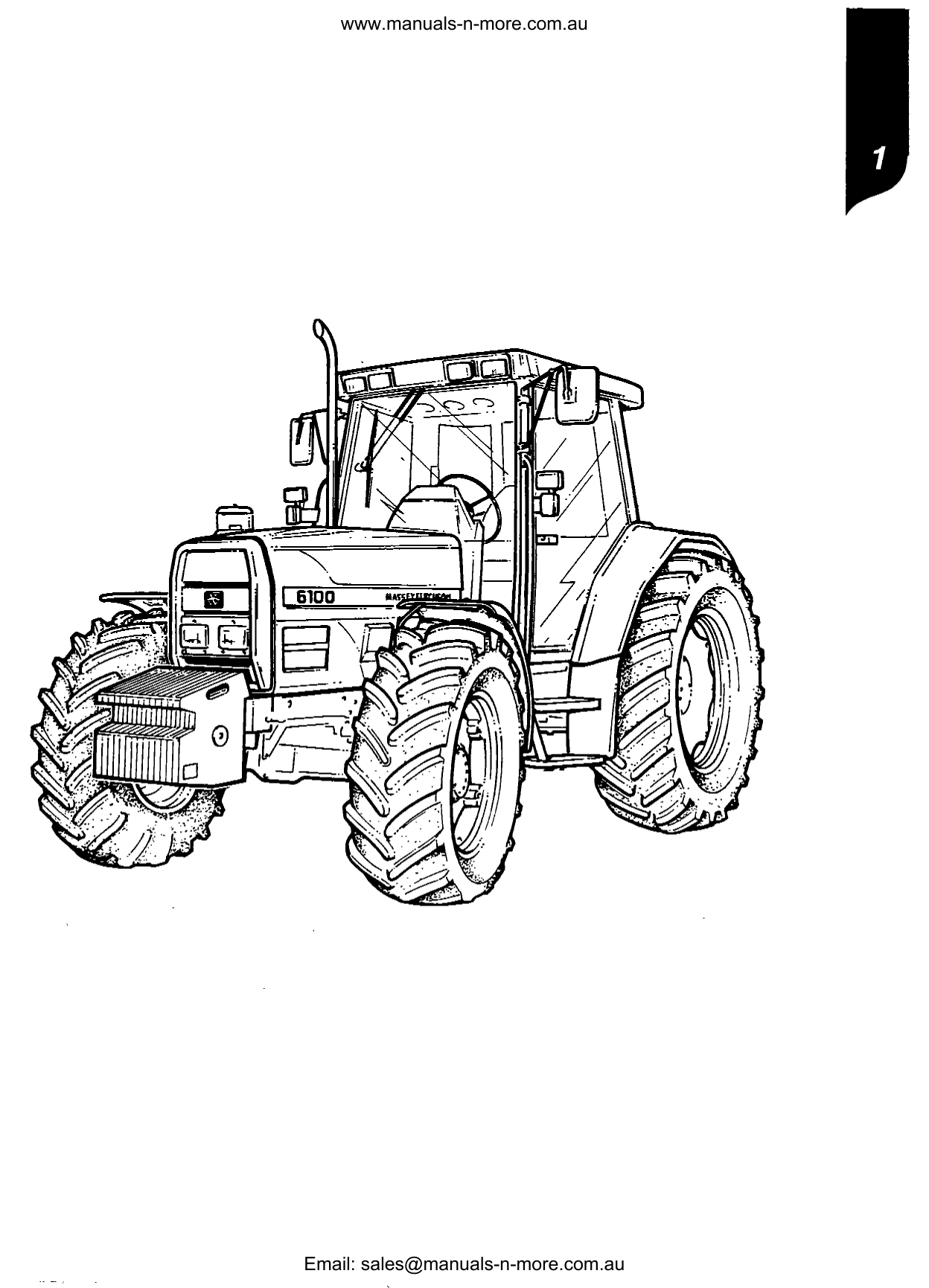 Massey Ferguson 6120, 6130, 6140, 6150, 6160, 6170, 6180, 6190 utility tractor workshop service manual Preview image 4