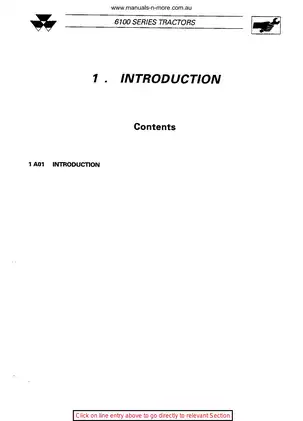 Comprehensive Workshop Service Manual for Massey Ferguson 6100 Series Tractors Preview image 5