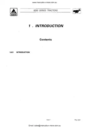 AGCO 8200 Series Tractors Workshop Service Manual Preview image 3