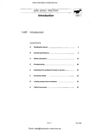 AGCO 8200 Series Tractors Workshop Service Manual Preview image 4