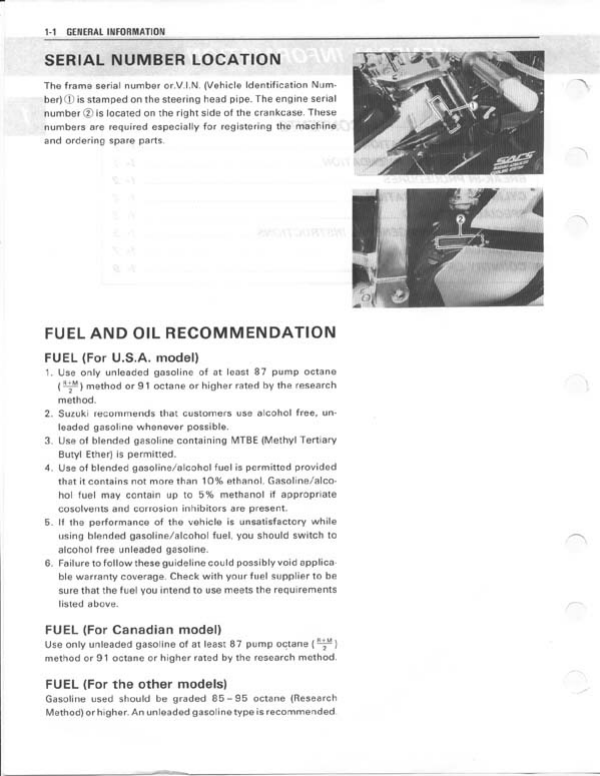 1989-1992 Suzuki GSX-R 1100 service manual Preview image 5
