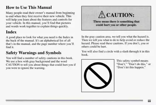 1995 Pontiac Grand Prix owner´s manual Preview image 4