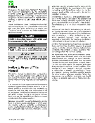 Mercury Marine 175XR2 Sport Jet Service Manual - Comprehensive Guide for Professionals Preview image 2