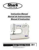 Shark EURO-PRO X 361 Sewing Machine Owner's Manual (P/N Rev. 06/06B) – preview page 1