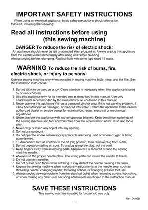 Shark Euro Pro 361 sewing machine instruction manual Preview image 2