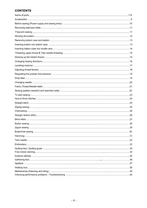 EURO-PRO Sewing Machine Instruction Manual - Model EURO-PROX (Comprehensive Guide for All Skill Levels) Preview image 5