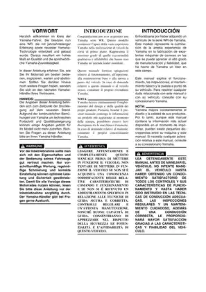 Yamaha WR250F Owner’s Service Manual Preview image 5