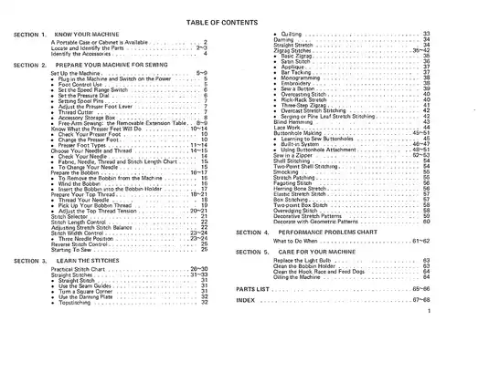 Kenmore 385.1884180, 385.1684180 sewing machine owner´s manual Preview image 3