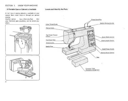 Kenmore 385.1884180, 385.1684180 sewing machine owner´s manual Preview image 4