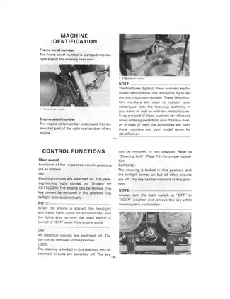 Yamaha XS1100H/XS1100SH Owner’s Manual - Comprehensive Guide for Safe Operation and Maintenance Preview image 5