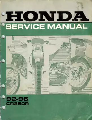 1992-1996 Honda CR250R, CR250 service manual Preview image 1