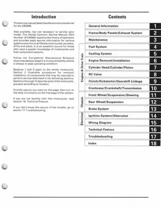 1992-1996 Honda CR250R, CR250 service manual Preview image 3