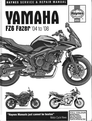 Yamaha FZ6 Service and Repair Manual (2004-2008) - Expert Maintenance Guide