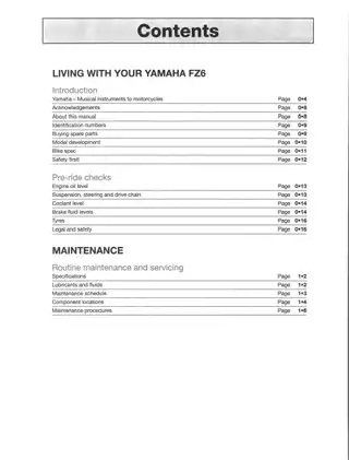 Yamaha FZ6 Service and Repair Manual (2004-2008) - Expert Maintenance Guide Preview image 3