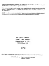 International Cadet 76, 80, 81, 111, 182, 282 & 382 Lawn Tractor 1984 Service & Repair Manual (P/N GSS-1436-A) – preview page 3