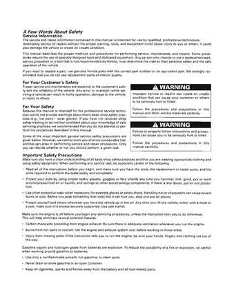 2002-2004 Honda CR250R, CR250 service manual Preview image 2