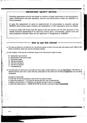 1992 Subaru Legacy service manual Preview image 3