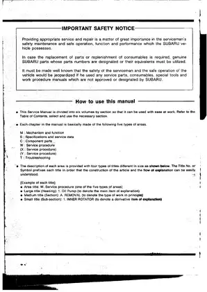Official Subaru Legacy 1992 Service Manual - Complete Repair Guide Preview image 3
