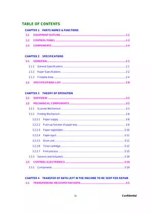 Brother MFC-7420/7820N & DCP-7010/7020/7025 Service Manual Preview image 5