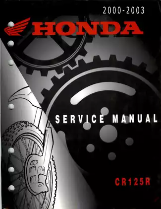 Honda CR125R Motorcycle Service Manual (2000-2003) Preview image 1