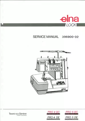 Elna Lock PRO DC Series Service Manual - Comprehensive Repair Guide