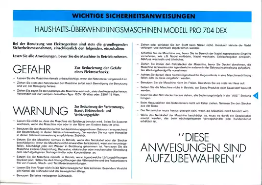 Comprehensive Instruction Manual for PRO 704 DEX Overlock Sewing Machine Preview image 4