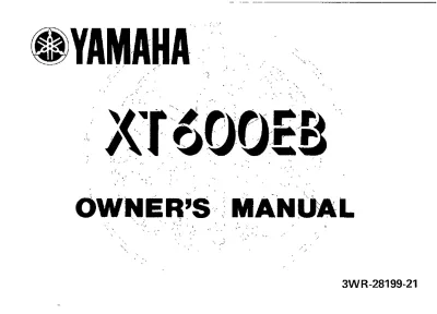 Preview: 1984–2003 Yamaha XT600EB Owner's Manual (P/N 3-7168-1869-0)