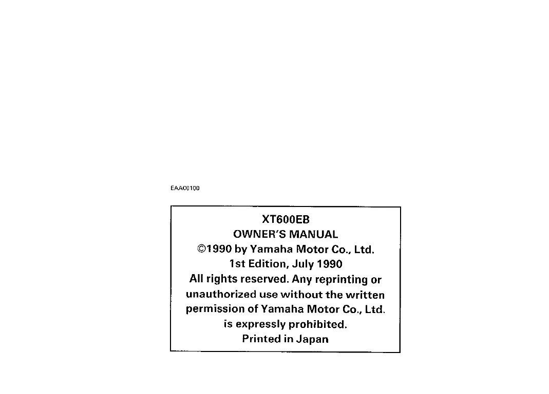 1983-2003 Yamaha XT 600 service manual Preview image 2