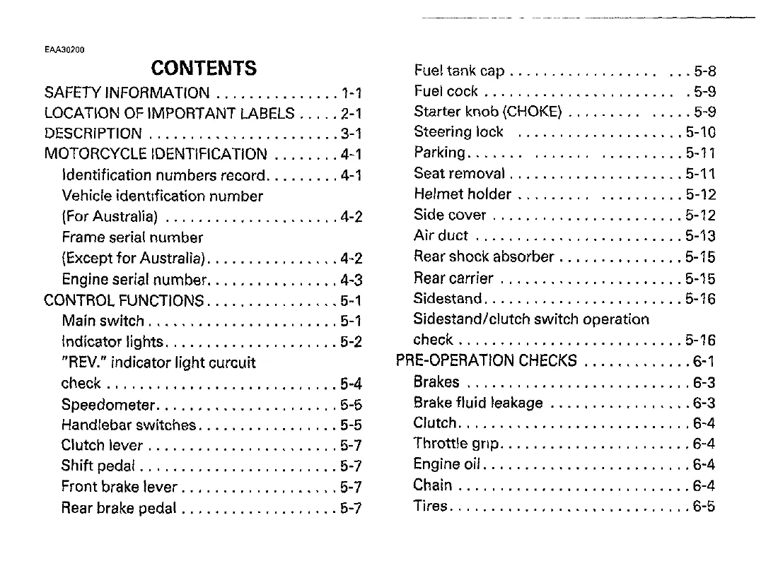 1983-2003 Yamaha XT 600 service manual Preview image 5