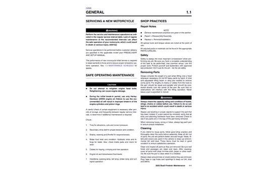 2005-2006 Buell Firebolt XB9R, XB12R repair manual Preview image 4