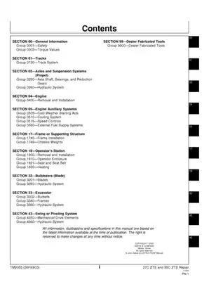 John Deere 27C ZTS & 35C ZTS Excavator Technical Service Manual - TM2053 Preview image 2