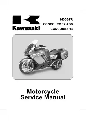 2008-2009 Kawasaki 1400 GTR Concours 14 motorcycle service manual