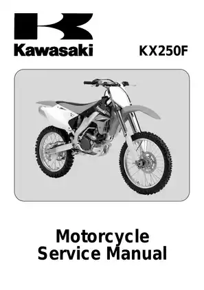 2006-2008 Kawasaki KX250F motorcycle service manual Preview image 1