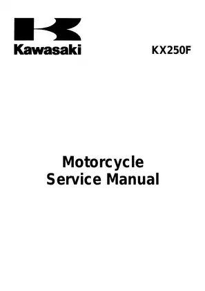2006-2008 Kawasaki KX250F motorcycle service manual Preview image 3