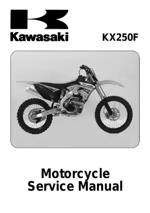 Kawasaki KX250F Motorcycle Service Manual (All Models and Production Years)