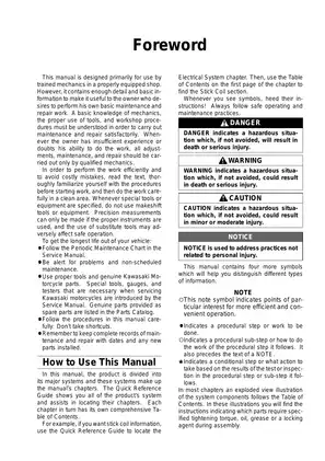 2011 Kawasaki KX 250 F motorcycle service manual Preview image 5