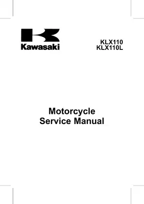 Kawasaki KLX110L Motorcycle Service Manual - Comprehensive Maintenance and Repair Guide Preview image 3
