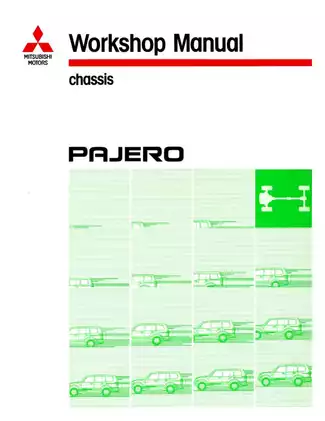 2001 Mitsubishi Pajero workshop manual