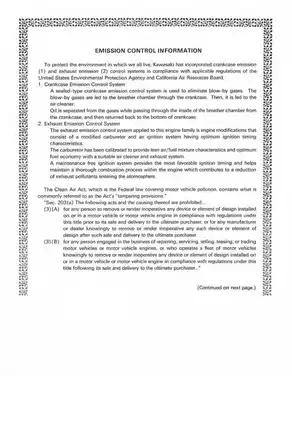 Kawasaki Prairie 400 4x4 ATV Service Manual Preview image 4
