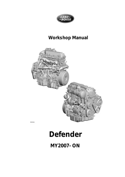 2007–2011 Land Rover Defender 90, Defender 110 Workshop Manual (P/N E83354)