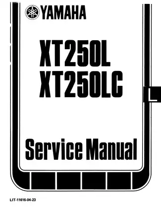 1980-1984 Yamaha XT250 service manual Preview image 5