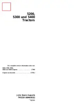 John Deere 5200, 5300, 5400 Tractor Technical Manual (P/N TM1520) – preview page 1