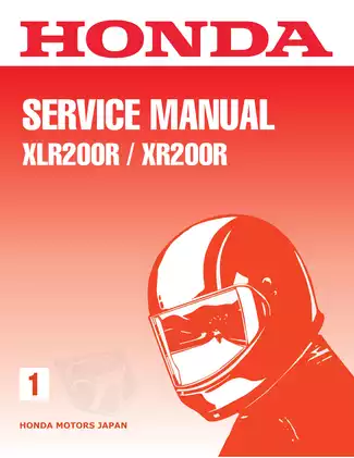 Honda XLR200R, XR200R service manual Preview image 1