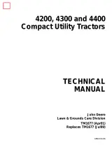 John Deere 4200, 4300, 4400 (4000 Series) Compact Utility Tractor Technical Manual (P/N TM1677) – preview page 1