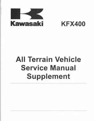 2003-2006 Kawasaki KFX400 ATV service manual Preview image 3