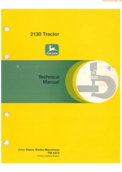 Preview: 1973–1979 John Deere 2130 Tractor Technical Manual (P/N TM-4272)